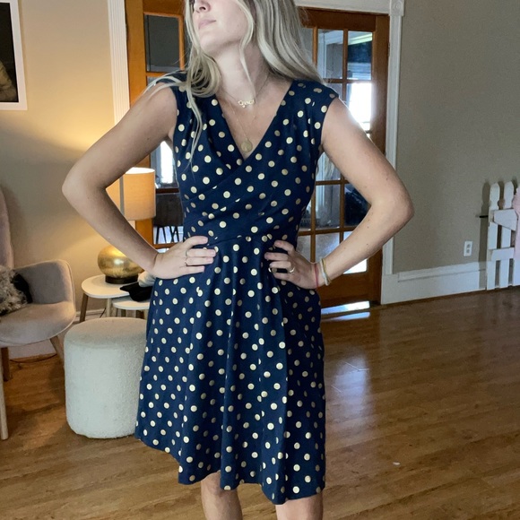 Anthropologie Maeve Polka Dot Dress - Picture 3 of 5